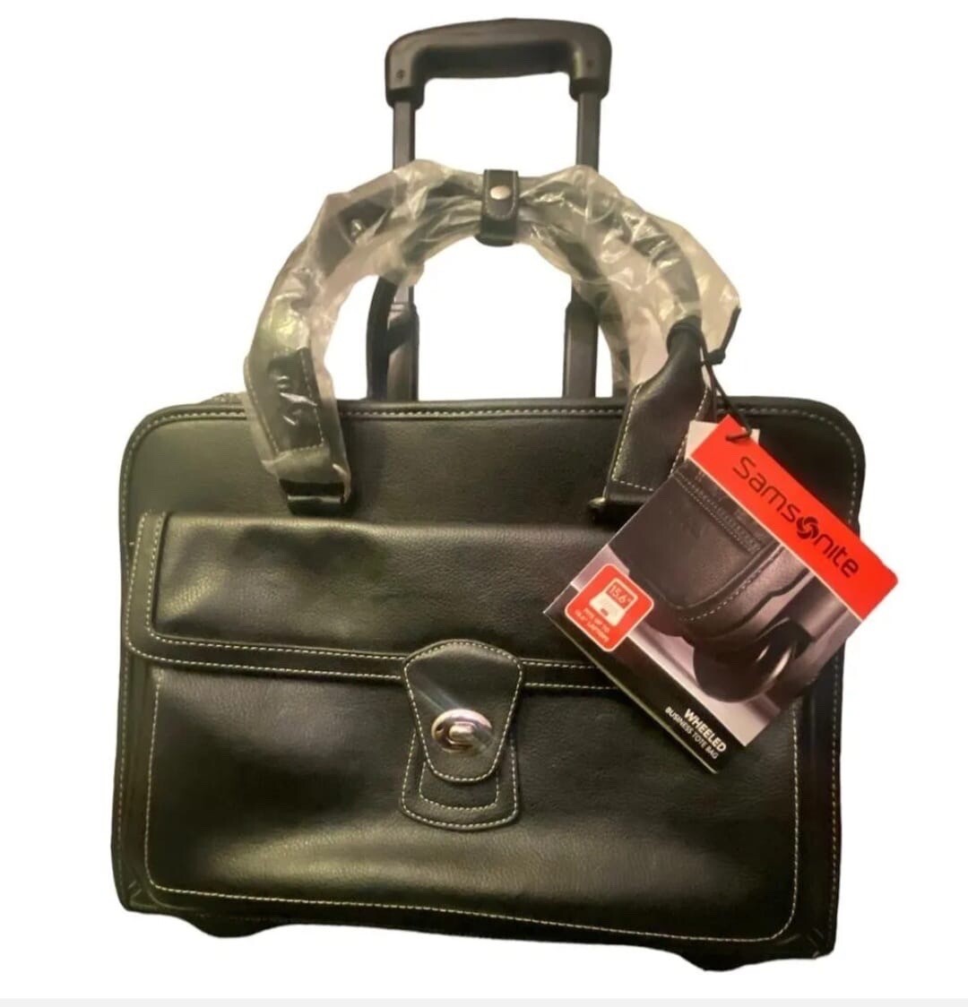 Heritage Travelware Samsonite  Wheeled 15.4" Laptop Briefcase Business Tote Bag.
