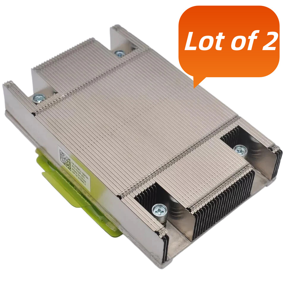 2-Pack Y8MC1 DELL 160W CPU PERFORMANCE HEATSINK FOR DELL POWEREDGE R630