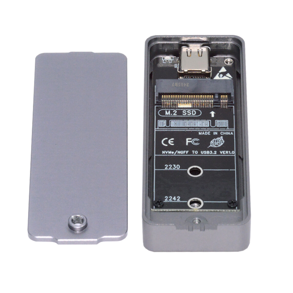 CY USB4 USB3.2 Type-C to M-key M.2 NVME SATA SSD Enclosure 20Gbps 2242 Adapter