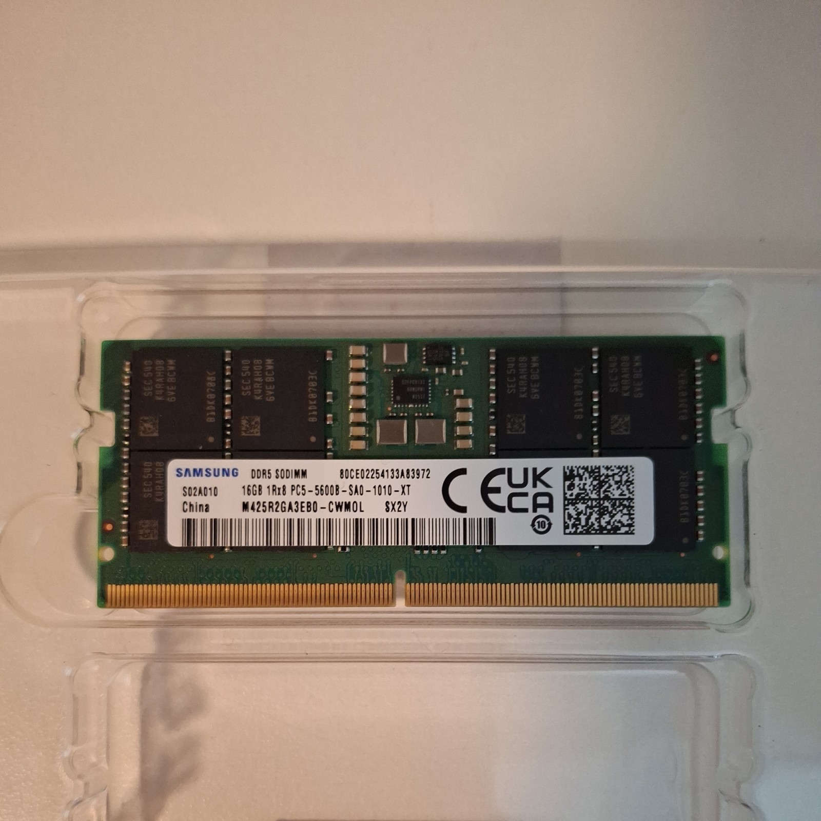 Samsung 16GB (1x16GB) DDR5-5600 SODIMM Laptop Memory RAM 5600MHz