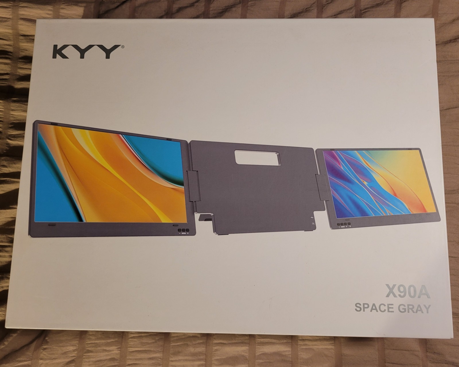 KYY X90A 14 inch 1080p Triple Laptop Screen Portable Monitor Extender Vertical