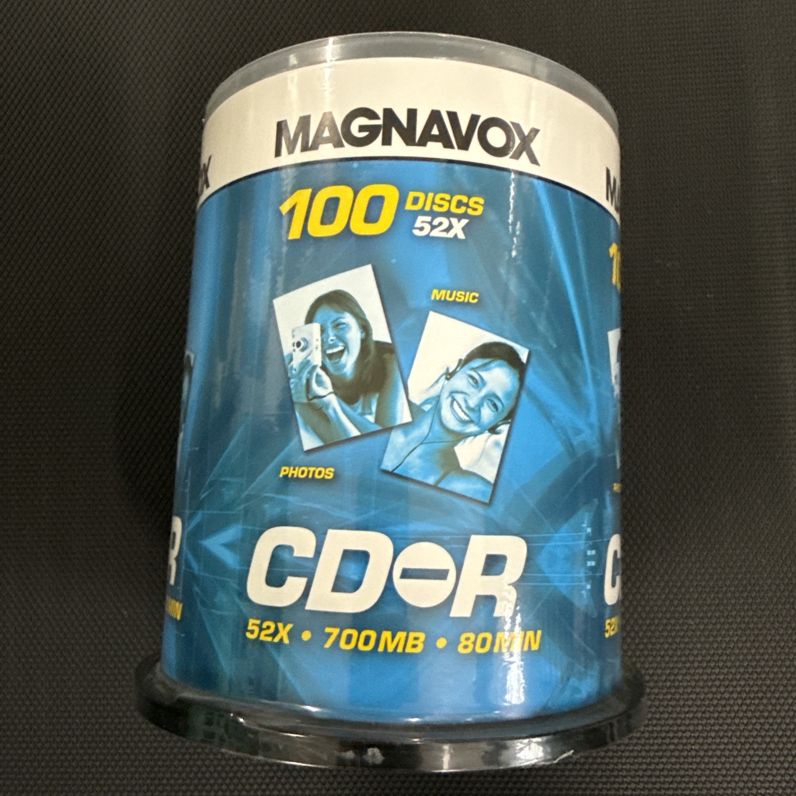 New Sealed Magnavox CD-R 100 Disc Pack 52x 700MB 80min Photos Music Compact Disc
