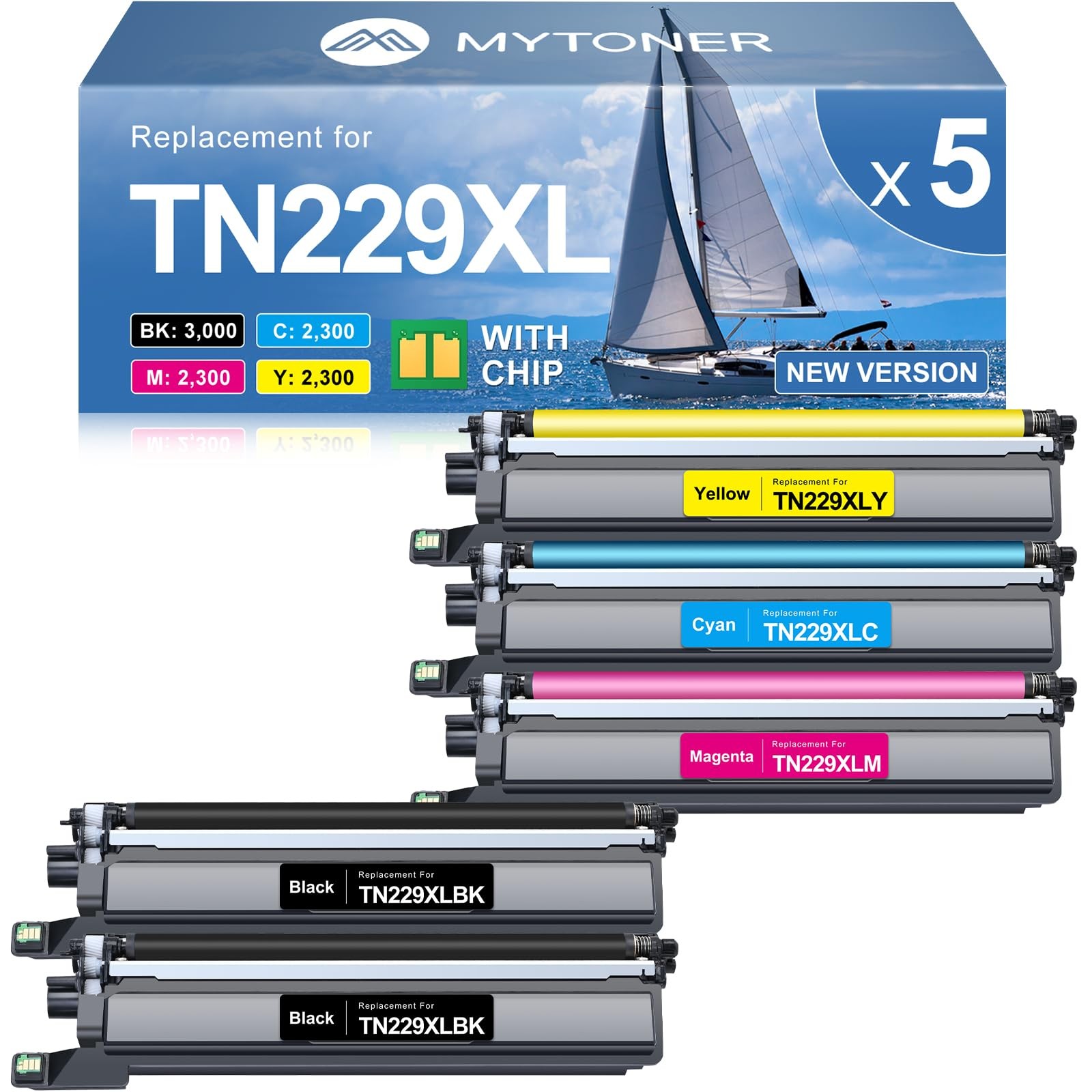 Cartridges TN229XL MFC-L3780CDW MFC-L3720CDW HL-L3280CDW MYTONER Toner
