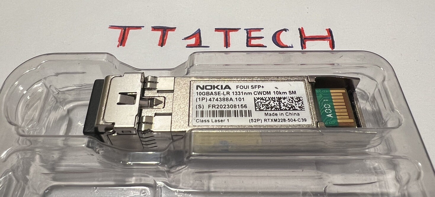 Nokia 474388A.101 FOUI SFP+ 10GBase-LR 1331nm CWCM 10km SM Transceiver