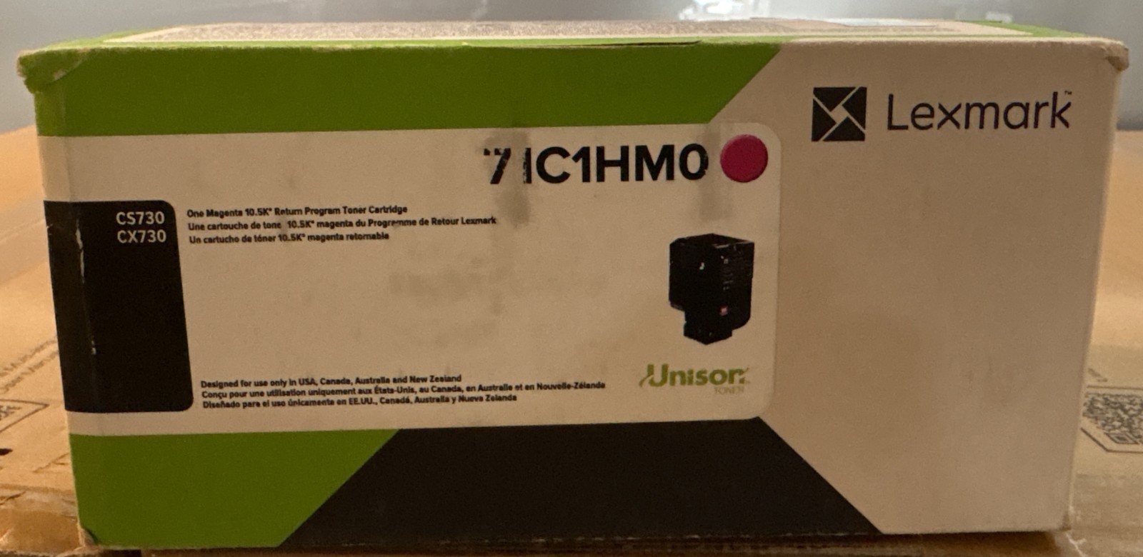 Genuine Lexmark 71C1HM0 Magenta High Yield Toner CS730 CX730 10.5K USA