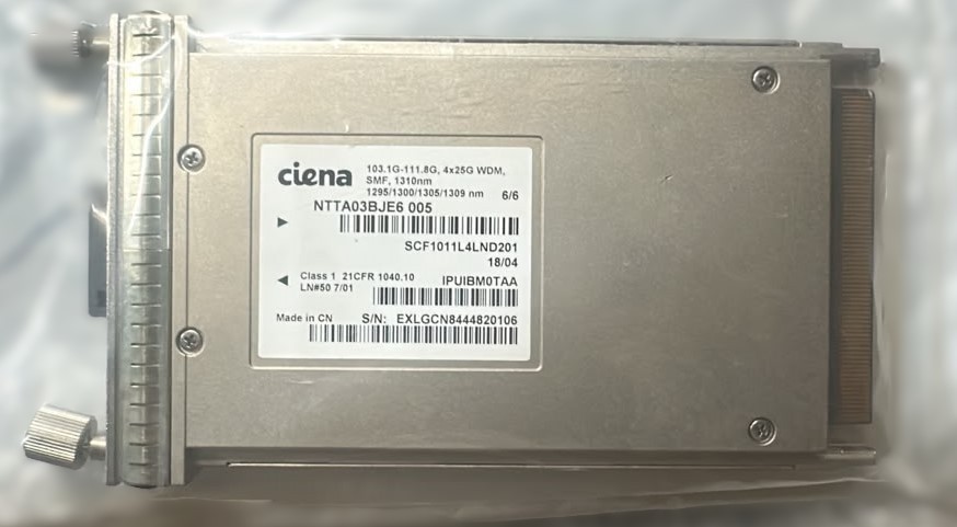 Ciena NTTA03BJE6 CFP 100GE OTU-4 1310nm Optical Transceiver Module