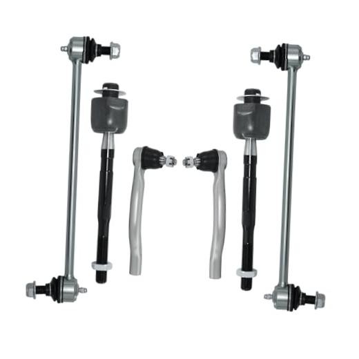 6Pcs Front Outer Inner Tie Rod Ends Sway Bar Kit Compatible with 2009-2015