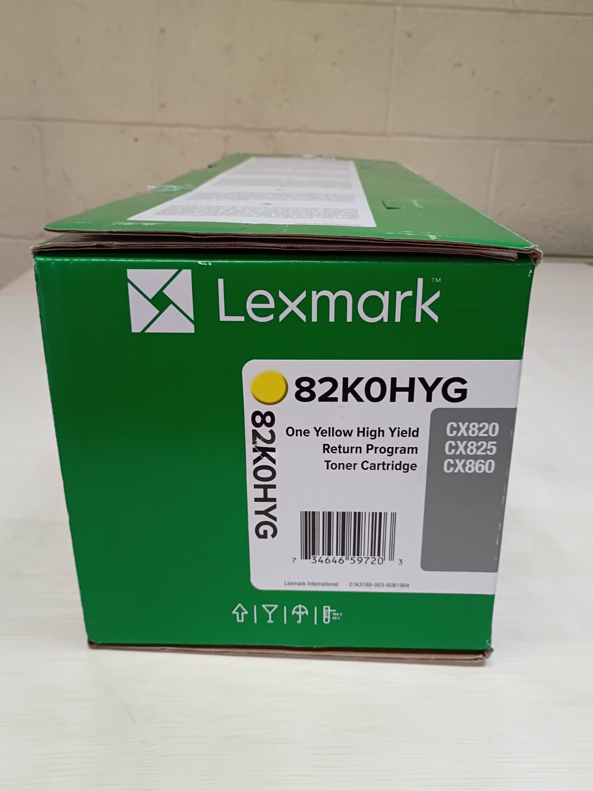 LEXMARK 82K0HYG Yellow High Yield Toner Cartridge Genuine Open box Sealed Bag