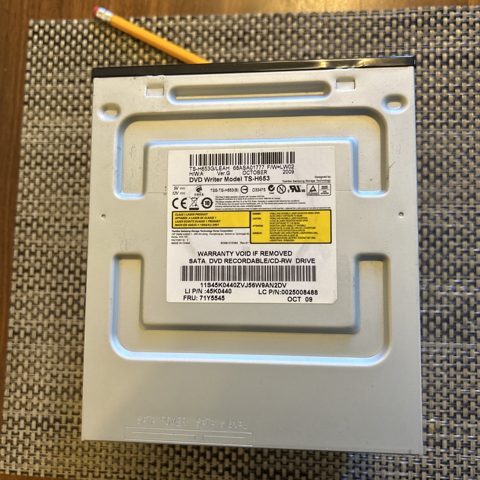 HP DVD Writer SATA Optical Drives TS-H653F Toshiba Samsung Desktop