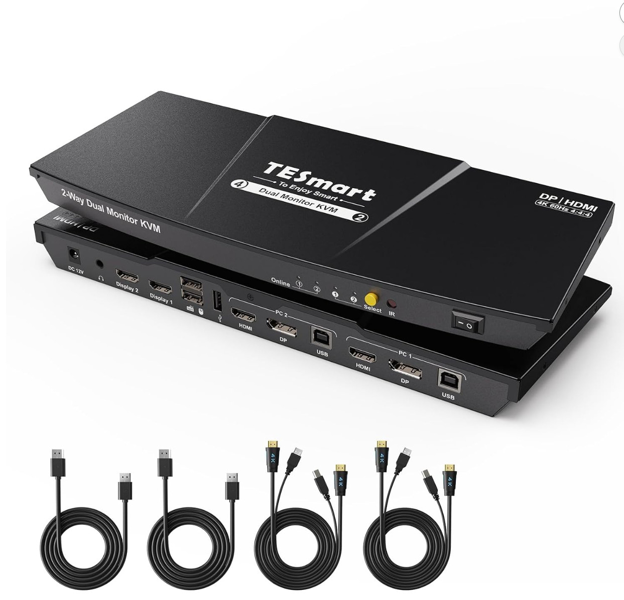 TESsmart 4K 60Hz Ultra HD Audio Output KVM Switch