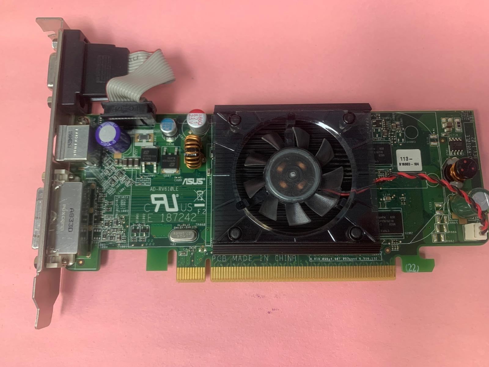✨Dell ASUS ATI WX085, AD-RV610LE Radeon HD2400 Pro 128MB VGA DVI Video Card✨