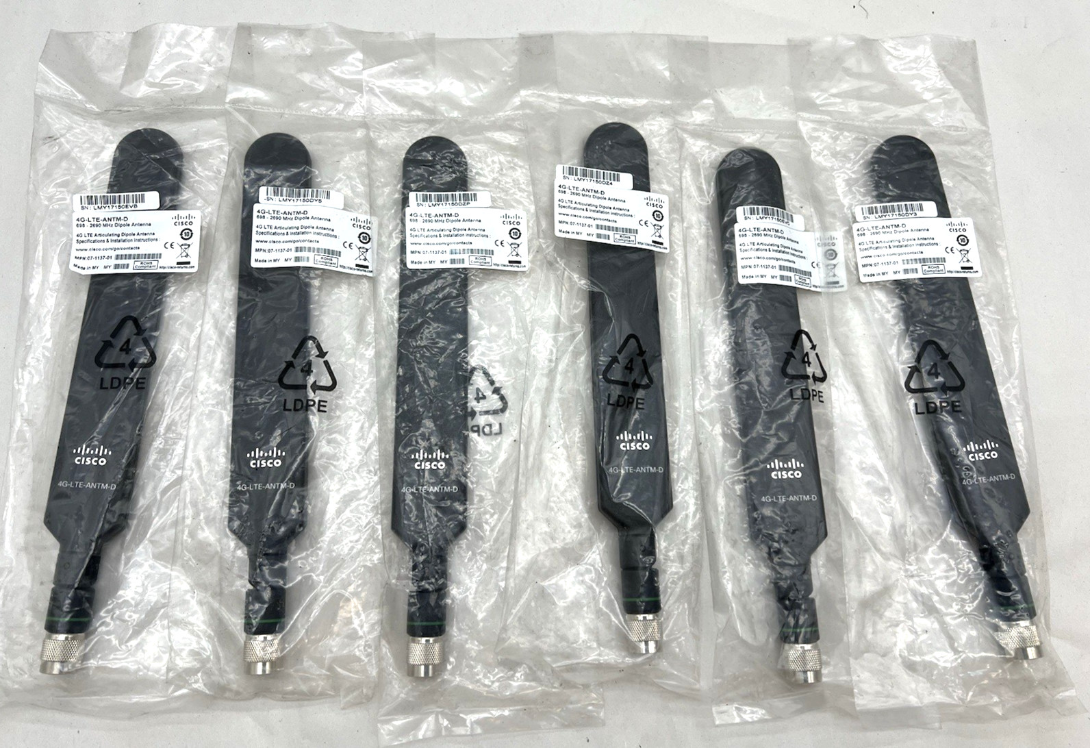 Lot of (6) Cisco 4G/3G Antenna Stand Single Unit 4G-LTE-ANTM-D