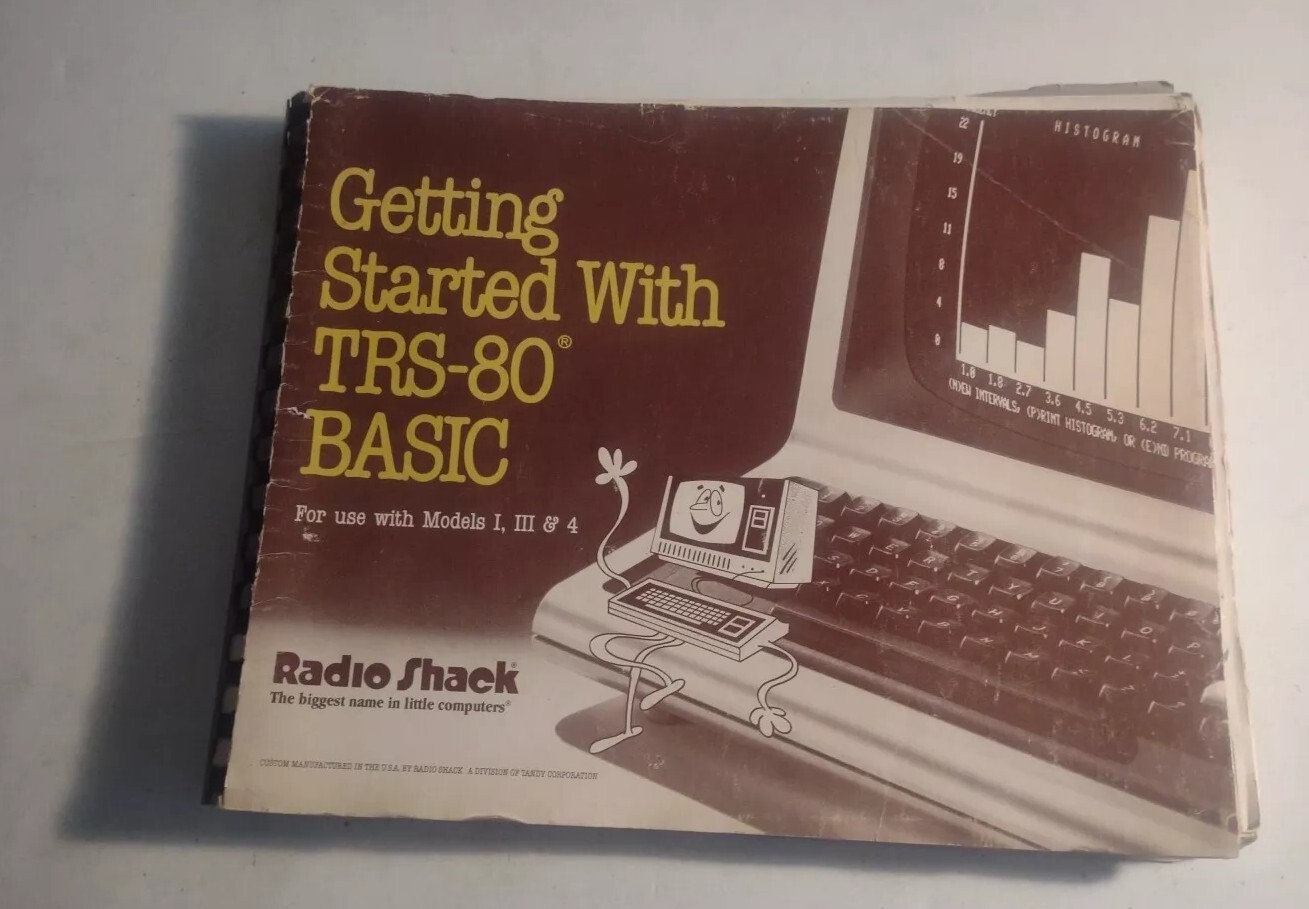 RADIO SHACK Getting Started with TRS-80 Basic for use with Models 1, 3 & 4.