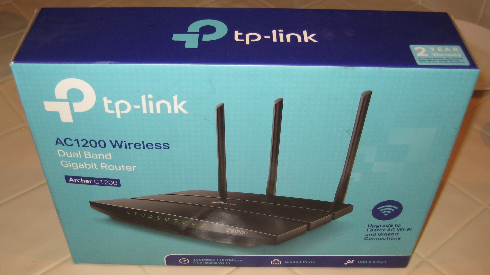 TP-LINK AC 1200 Wireless Dual Band Gigabit Router - Model Archer C1200