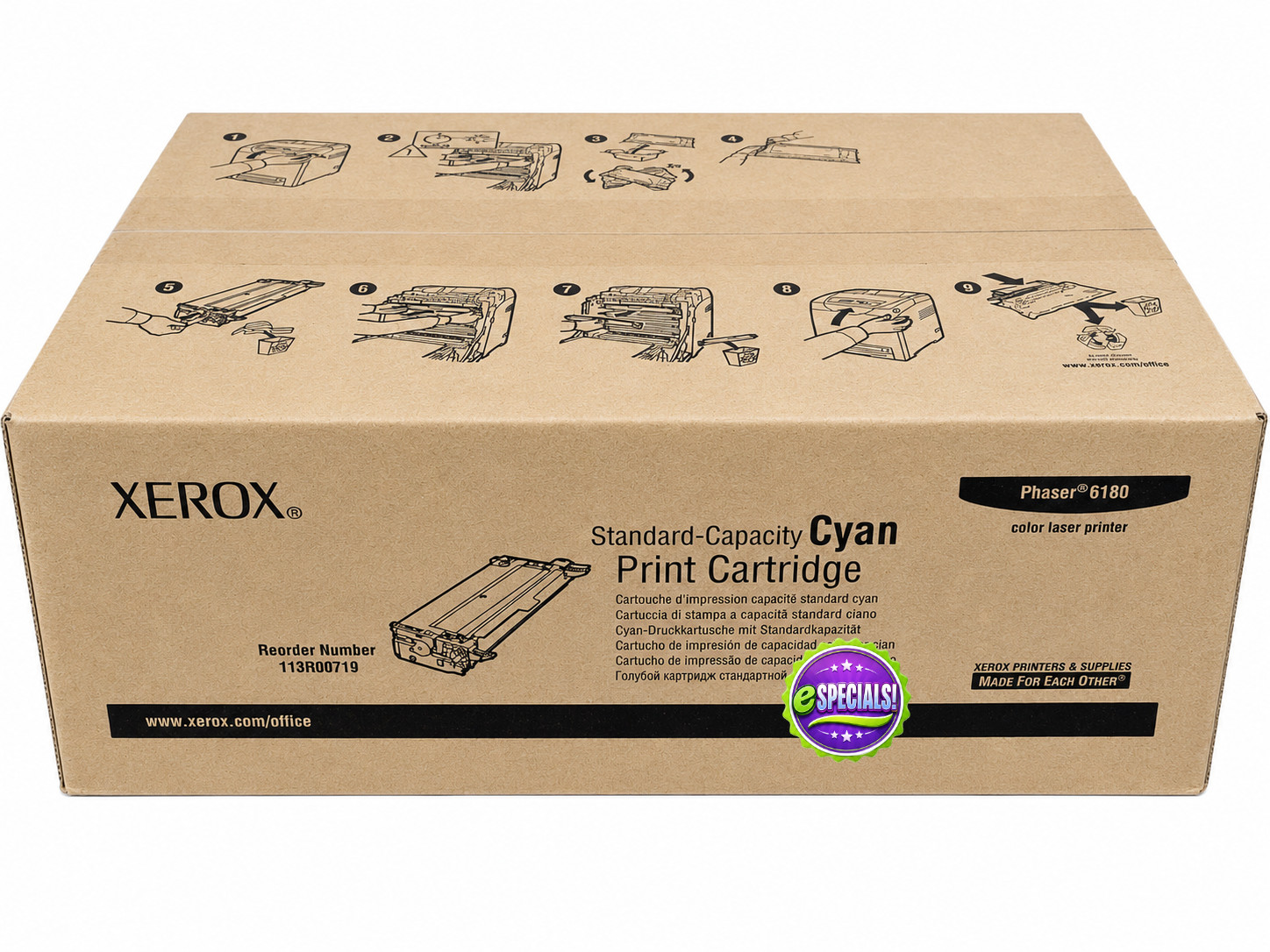 Genuine Xerox 113R00719 Cyan Toner, Brand New Sealed Box, We Ship Fast