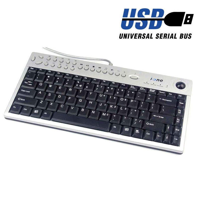 Ione SCORPIUS-K3NT Multimedia Trackball Keyboard Wired Keyboard w/ Trackball