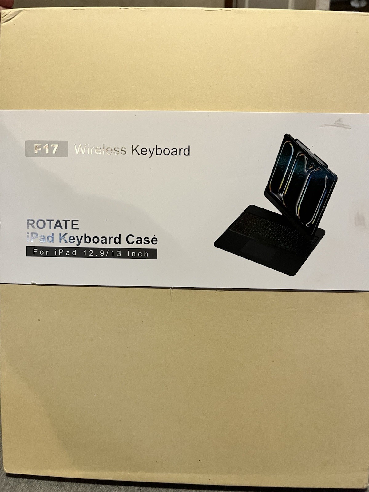 Wireless Swivel 360 Bluetooth Keyboard iPad 12.9/13 Inch Light Up Keys Backlite