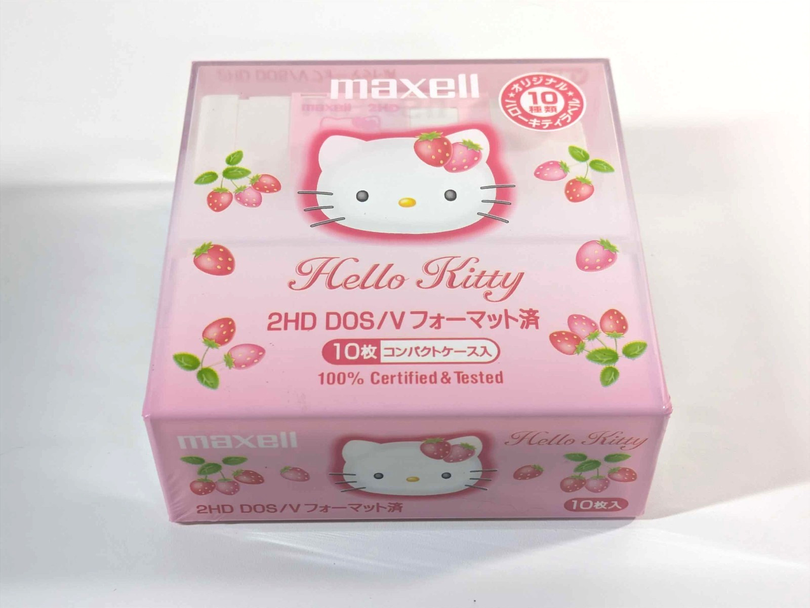 【Sealed Box】Maxell Hello Kitty 3.5 Inch 2HD Floppy Disk Windows Formatted 10pcs.