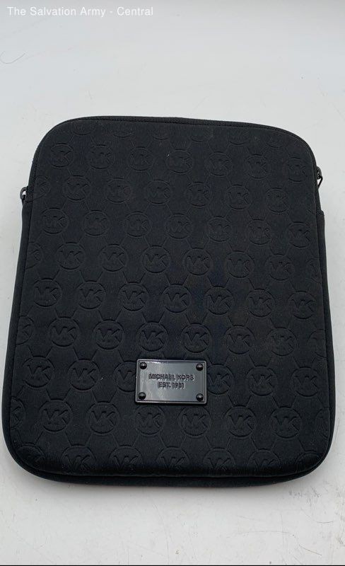 Michael Kors Black Monogram Zip Around For Apple iPad Tablet Case