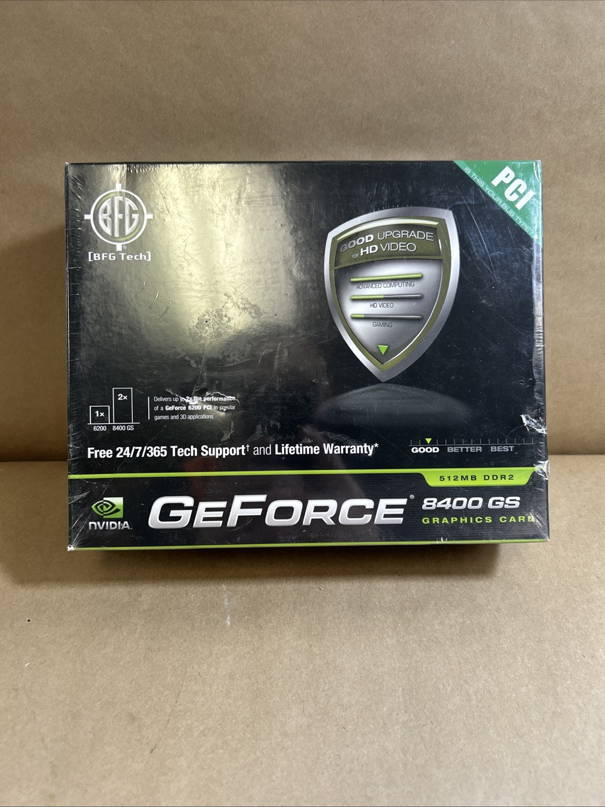 BFG NVIDIA GeForce 8400 GS 512MB DDR2 PCI Graphics Card New Factory Sealed