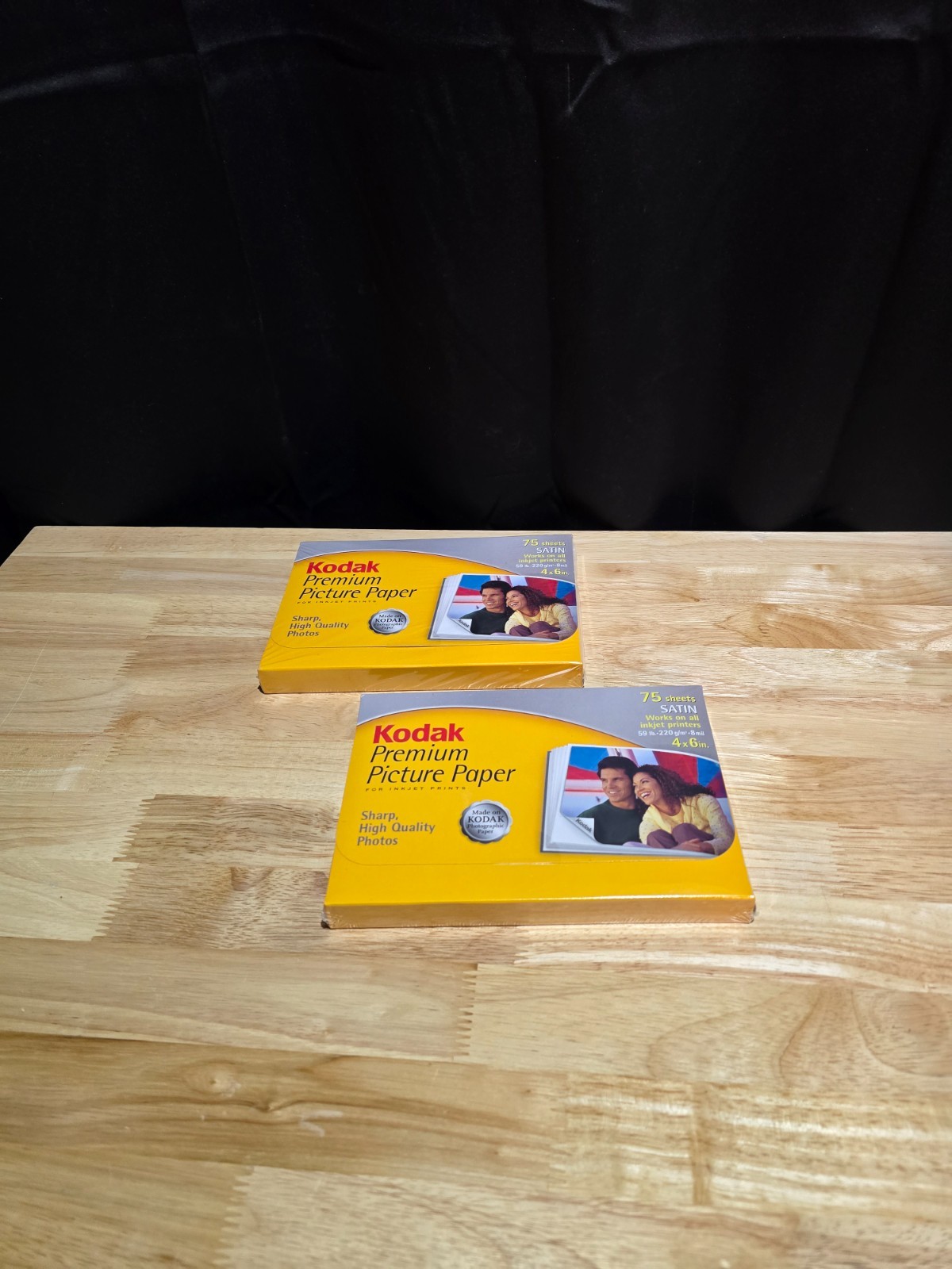Lot of 2 Kodak Premium Picture Paper – Satin Finish – 4x6 – 75 Sheets Each – New