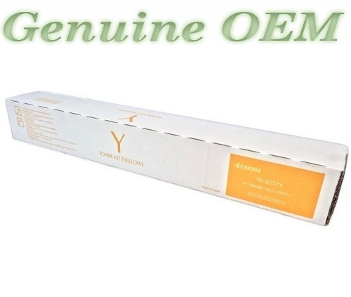 1T02NDAUS0/TK8517Y,TK-8517Y Original OEM Kyocera Toner, Yellow Genuine Sealed