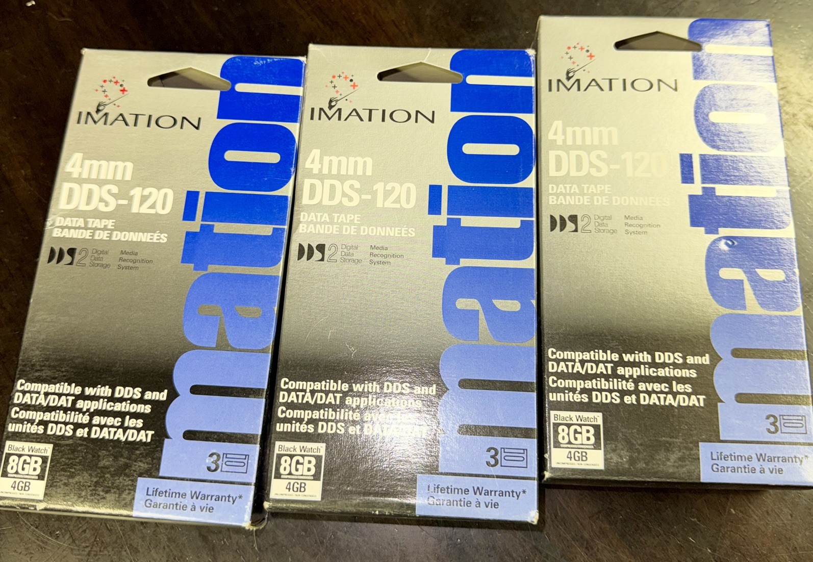 Imation DDS-120 4mm DDS2 Data Tape Cartridge 4GB/8GB Lot of 9 tapes New Sealed