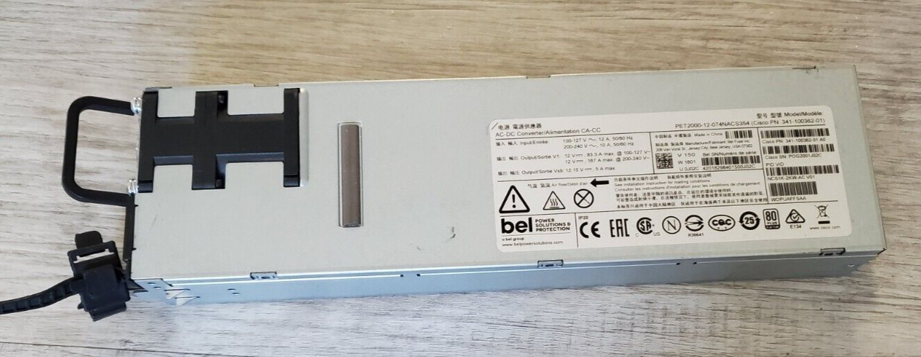 Cisco NCS1K-2KW-AC Power Supply 341-100362-01 Cisco NCS 1002