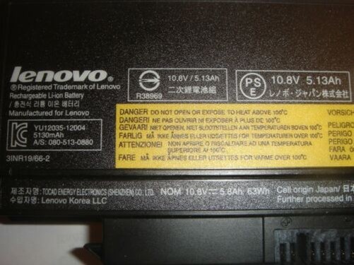 Original Lenovo Battery 45N1024 45N1022 0A36306 ThinkPad X230 6 Cells 44+