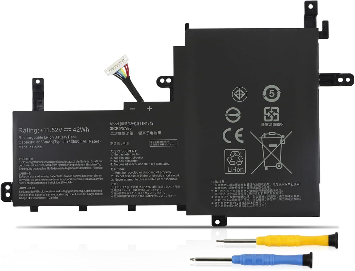 42Wh B31N1842 Laptop Battery for Asus VivoBook K531 K531F K531FA K531FL Series