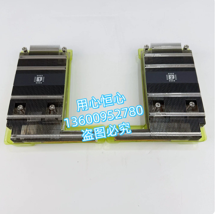 A pair 2pcs New Dell R6525 R7525L type CPU1 &CPU2 heat sinks kit DFR7M C0GMT