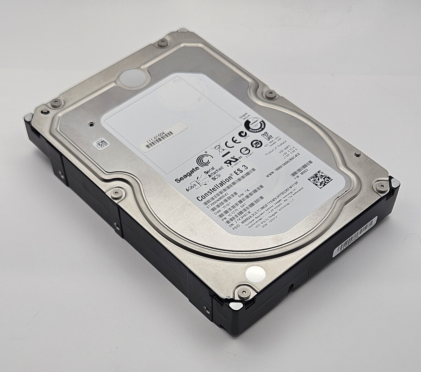 Seagate Constellation ES.3 2TB 7200RPM SAS 6Gbps 128MB Hard Drive ST2000NM0043