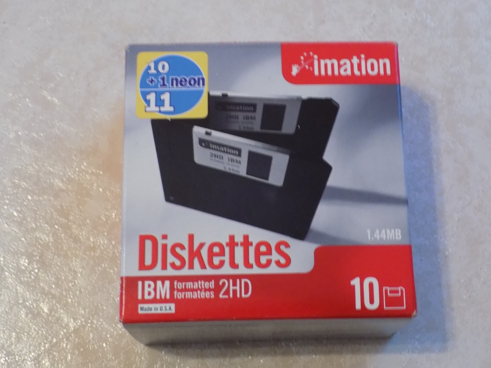 Imation IBM formatted 2HD Floppy Disks Diskettes 8 Pack New Open Box