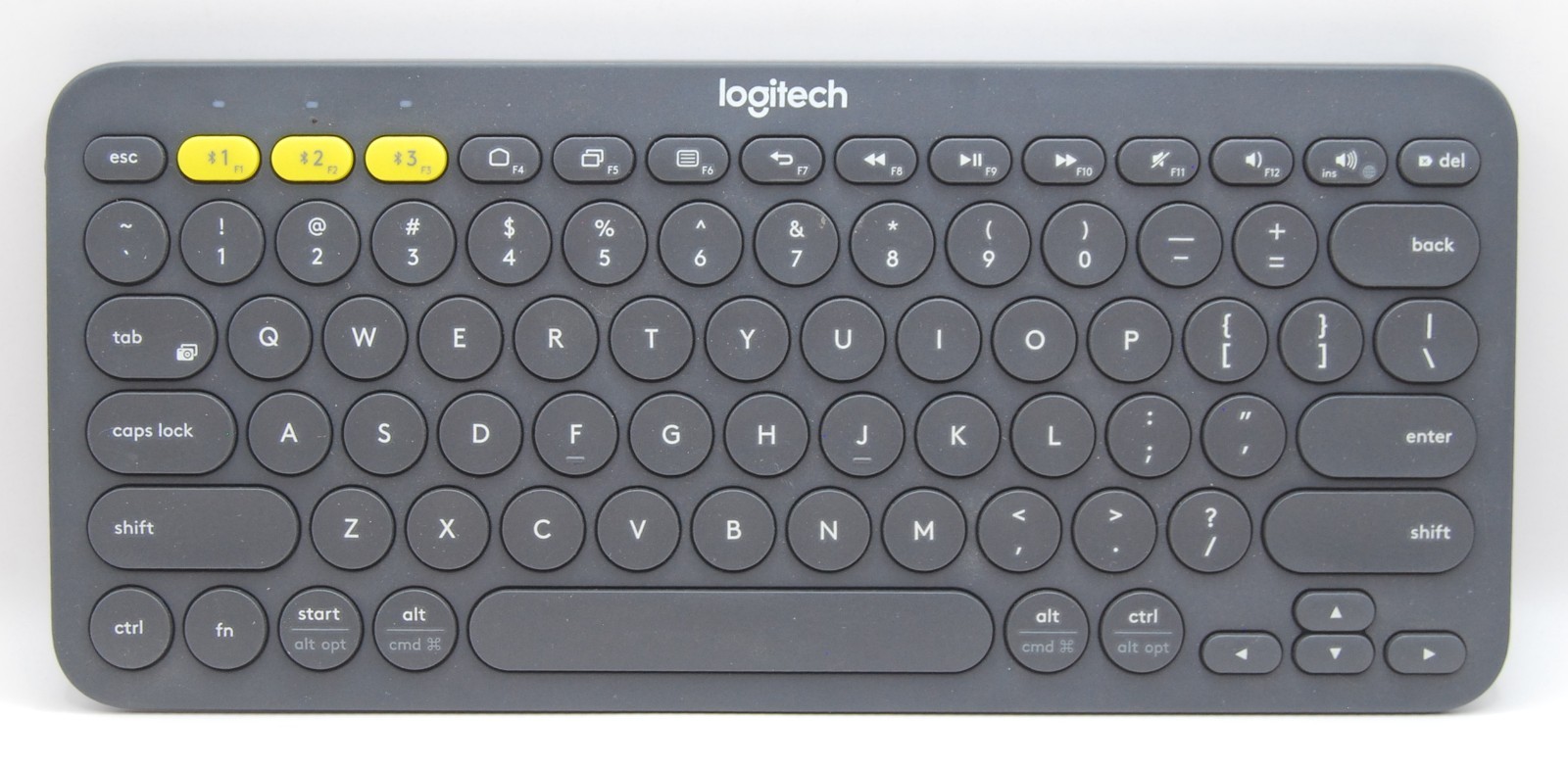 Logitech K380 Multi-Device Bluetooth Wireless Keyboard Drk Gray Compact Portable