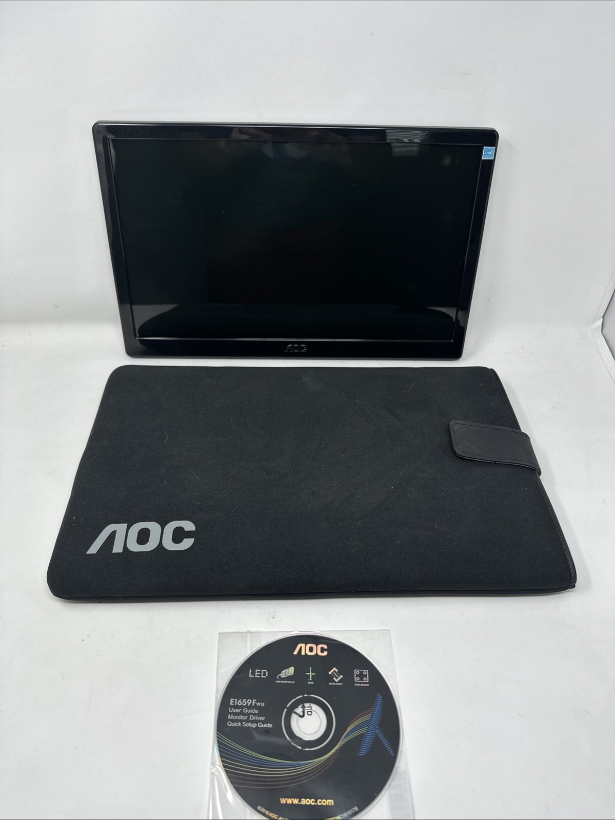 AOC 15.6 Inch Portable Monitor E1659FWU FHD 1366x768 60Hz USB 3.0 No USB Cable