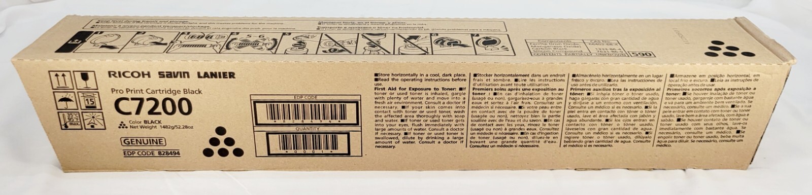 Ricoh Savin Lanier Black Toner Cartridge 828494 NEW OEM Genuine 45,000 Pages