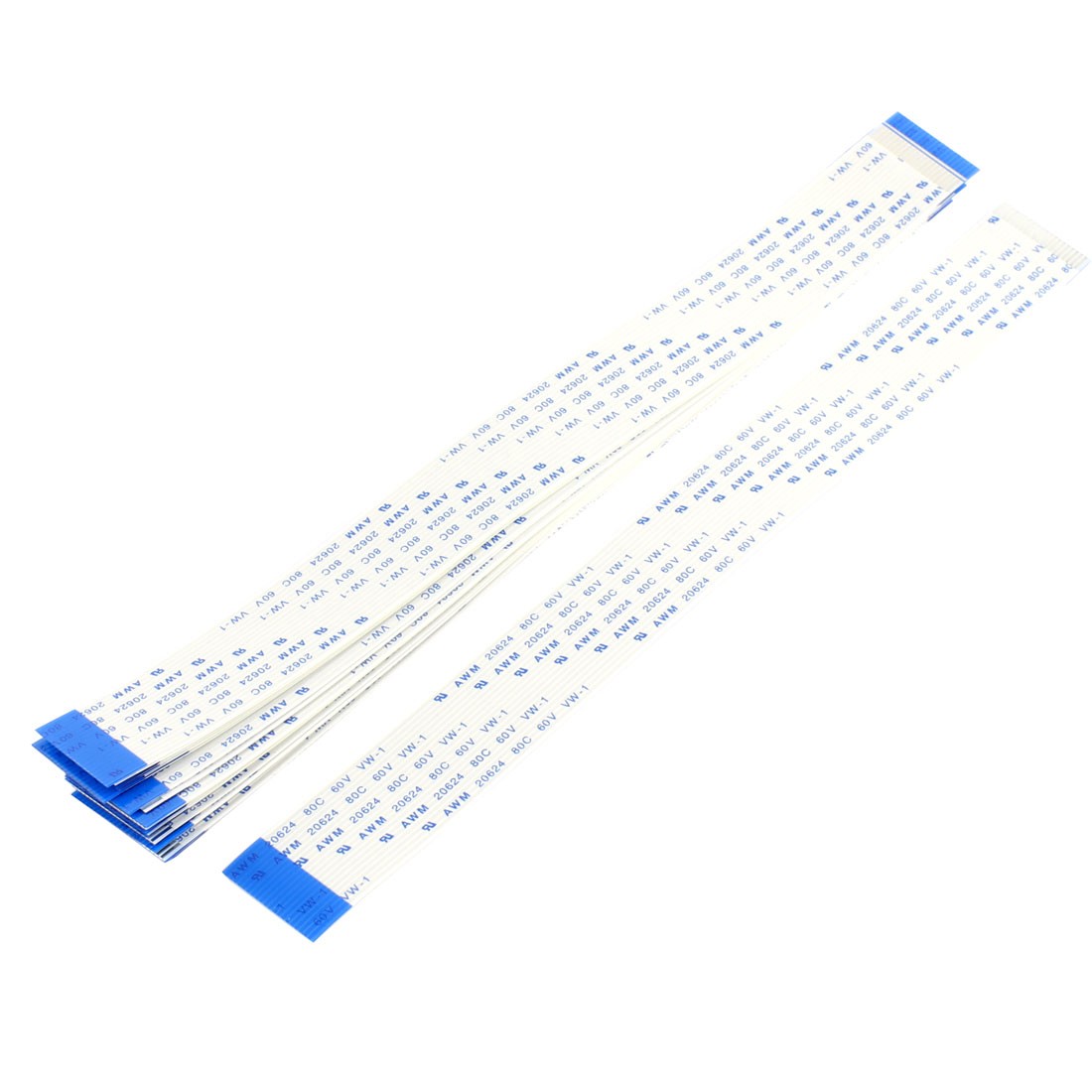 B Type 20Pcs 1.0mm Pitch 20 Pin AWM 20624 80C 60V VW-1 FFC 200mm