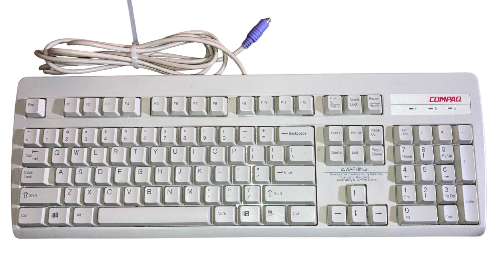 Vintage Compaq Keyboard PS/2 166516-006 Model KB-9860 