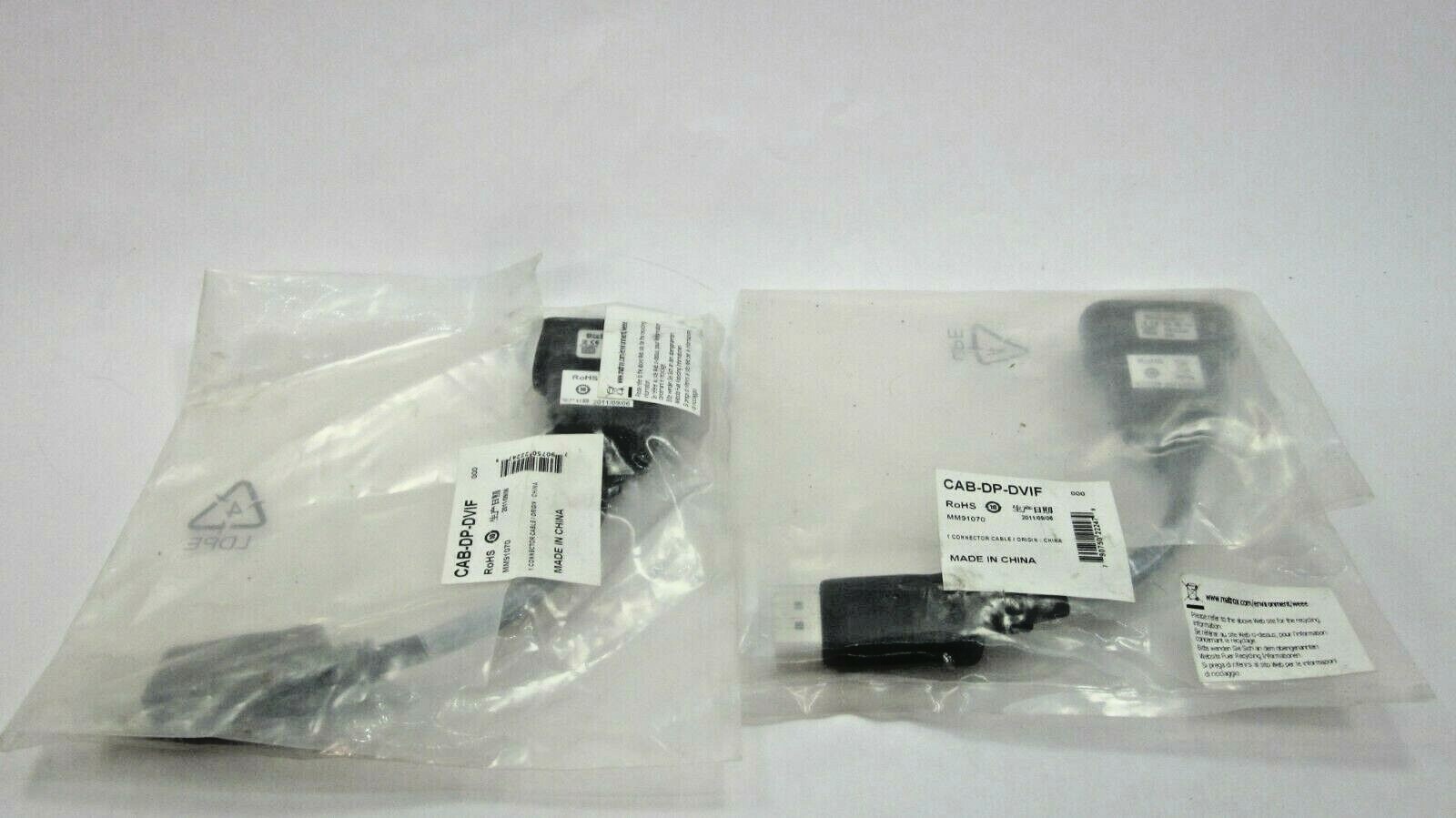 2Pcs New BizLink CAB-DP-DVIF Display Port To DVI Single Link Adapter KS10009-173