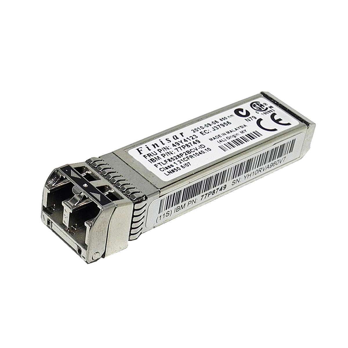 IBM Finisar JDSU SFP+ 8GB Mini GBIC IBM P/N 77P8749 FRU 49Y4123