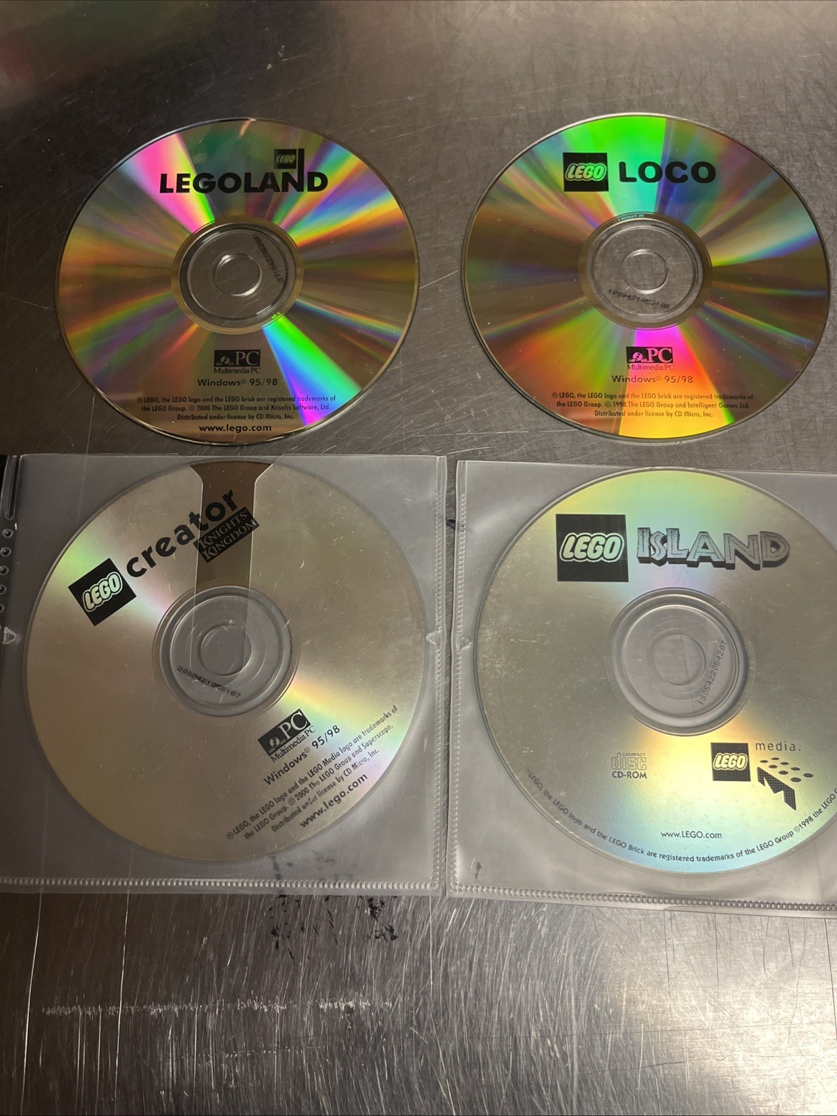 LEGO Island + LEGOland + Loco + Creator Knights Kingdom PC Games Lot Of 4