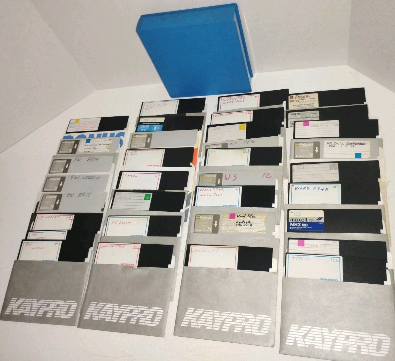 Vintage WordStar/Perfect Writer Lot w/ 2 Kaypro Cases – 5.25" Disks Untested
