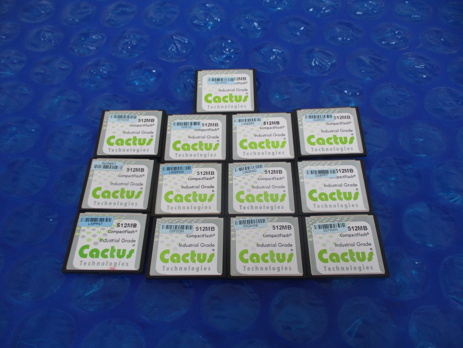 LOT OF 13 Cactus KC512MR-303-86 512MB  Industrial Grade CompactFlash Memory Card