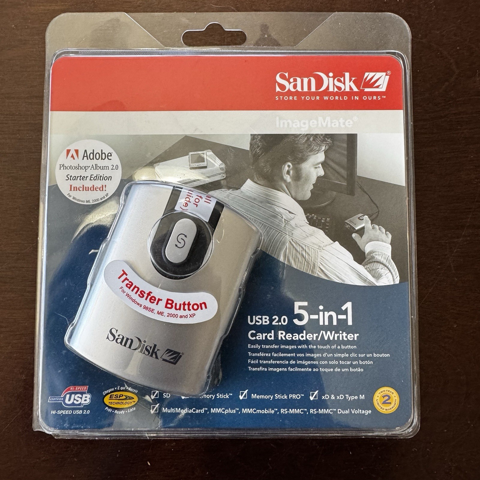 New SanDisk ImageMate USB 2.0 5-in-1 Card Reader / Writer SDDR-99-A15