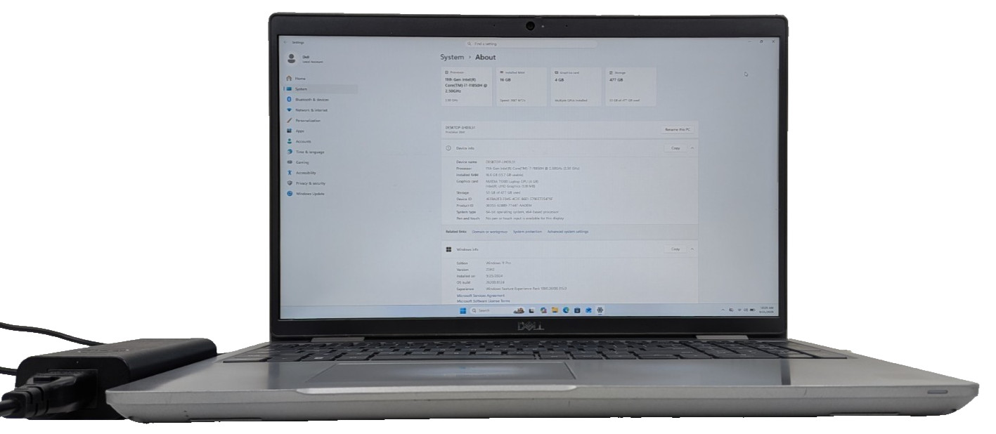 Dell Precision 3561 8 Core i7 11th 16GB 512SSD NVIDIA Quadro T1200 W11 Grade A-