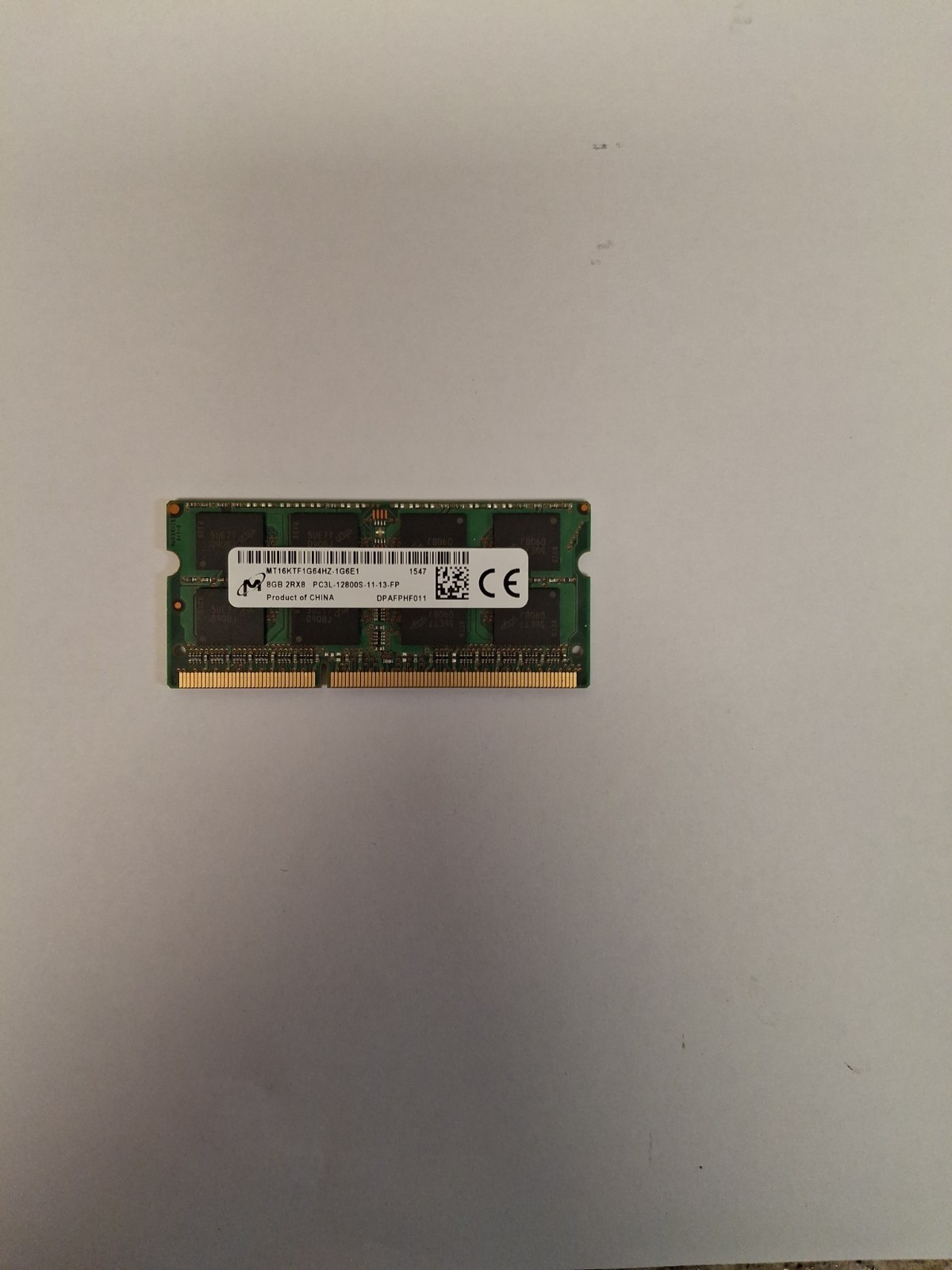 Micron 8GB 2RX8 PC3L-12800S RAM MT16KTF1G64HZ-1G6E1