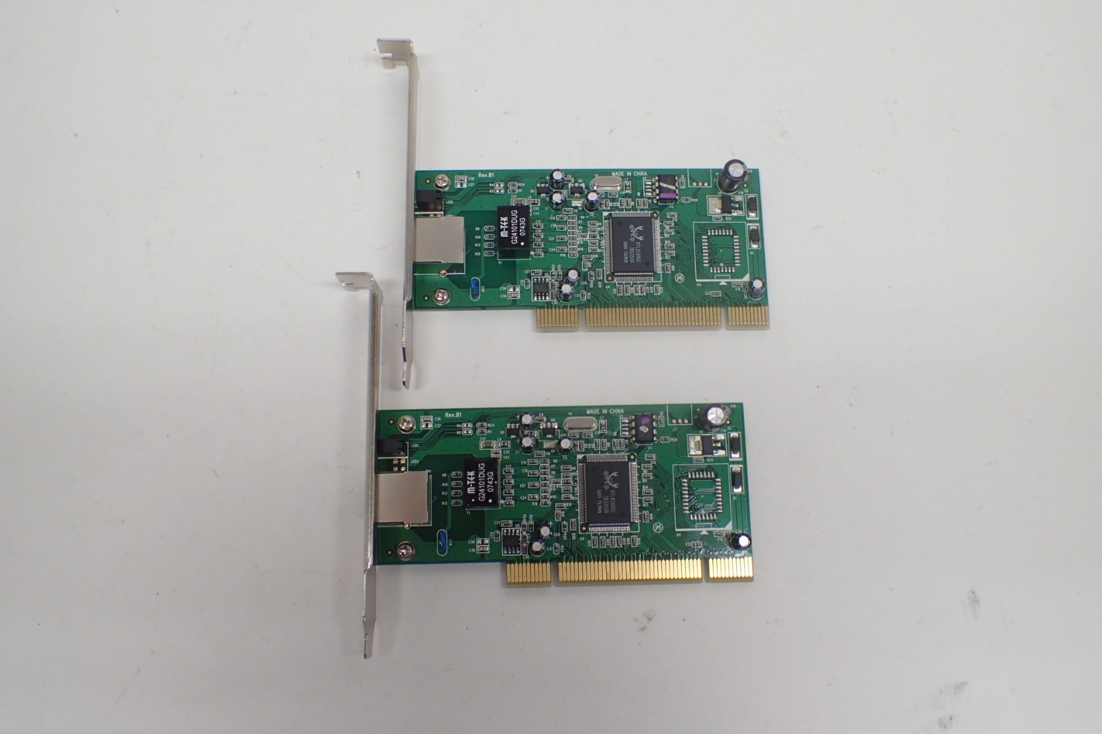 Lot of 2 TRENDnet Single-Port Gigabit PCIe Network Adapter P/N: TEG-PCITXR