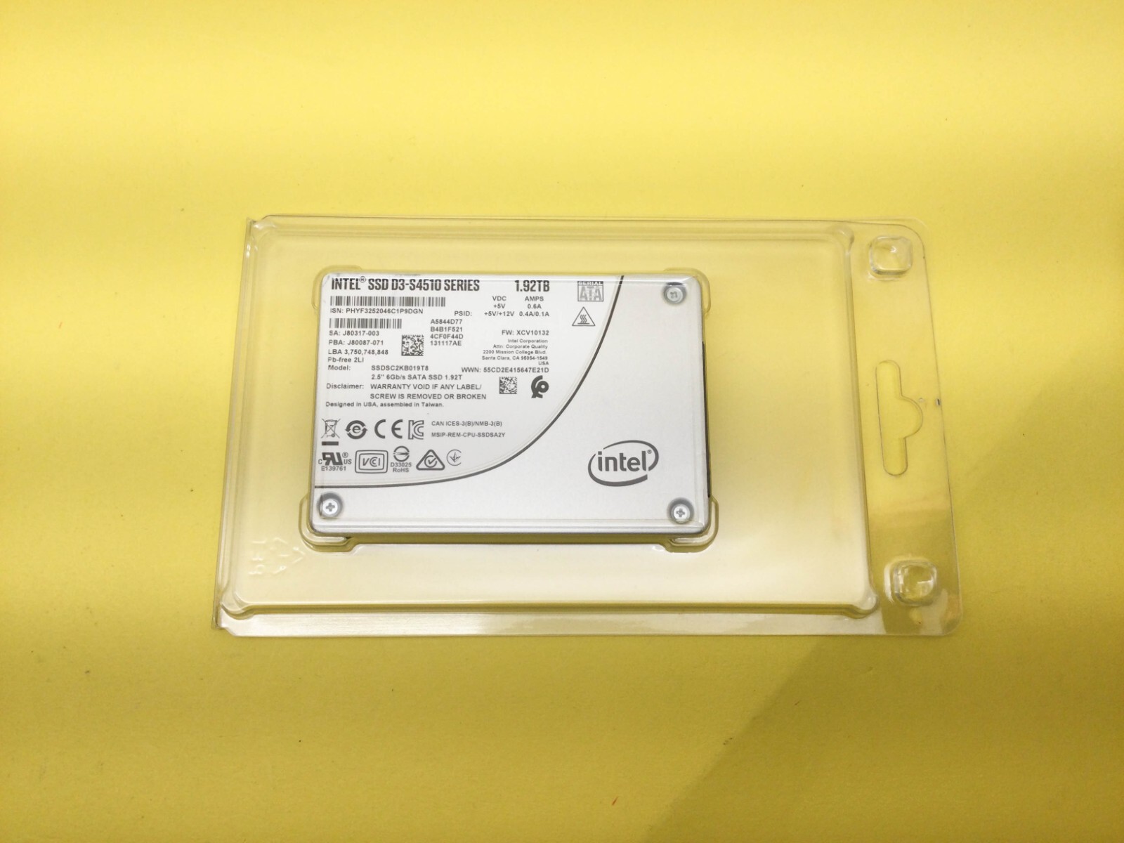 Intel D3-S4510 Series 1.92TB SATA 6Gb/s 2.5in SSD SSDSC2KB019T8 New