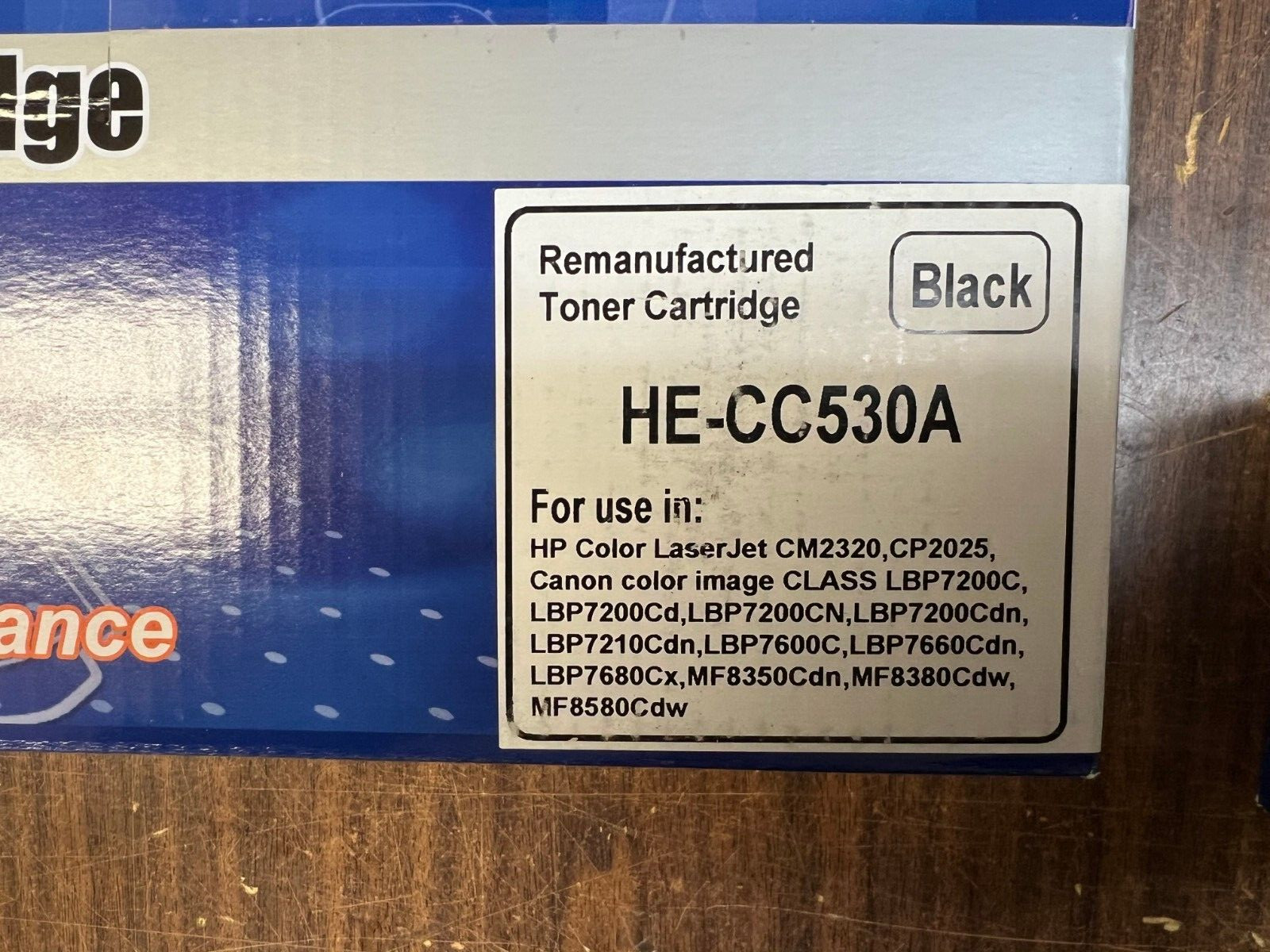 Premium Toner Cartridge LaserJet HE-CC530A Black unused sealed  Open Box