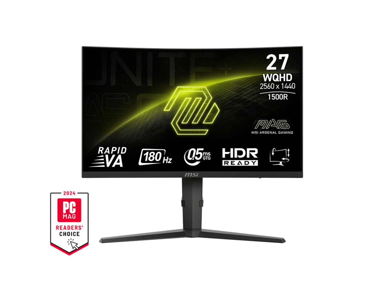 MSI 27" WQHD 2K 1440P 180HZ AMD FreeSync (AMD Adaptive Sync) 0.5ms HDR Ready Cur